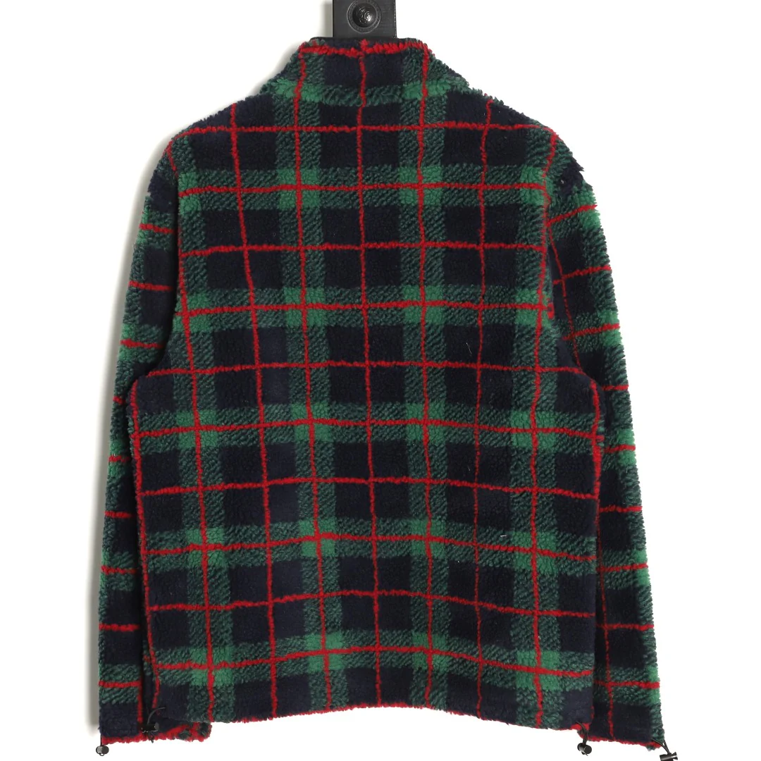 Miu plaid zip-up jacket